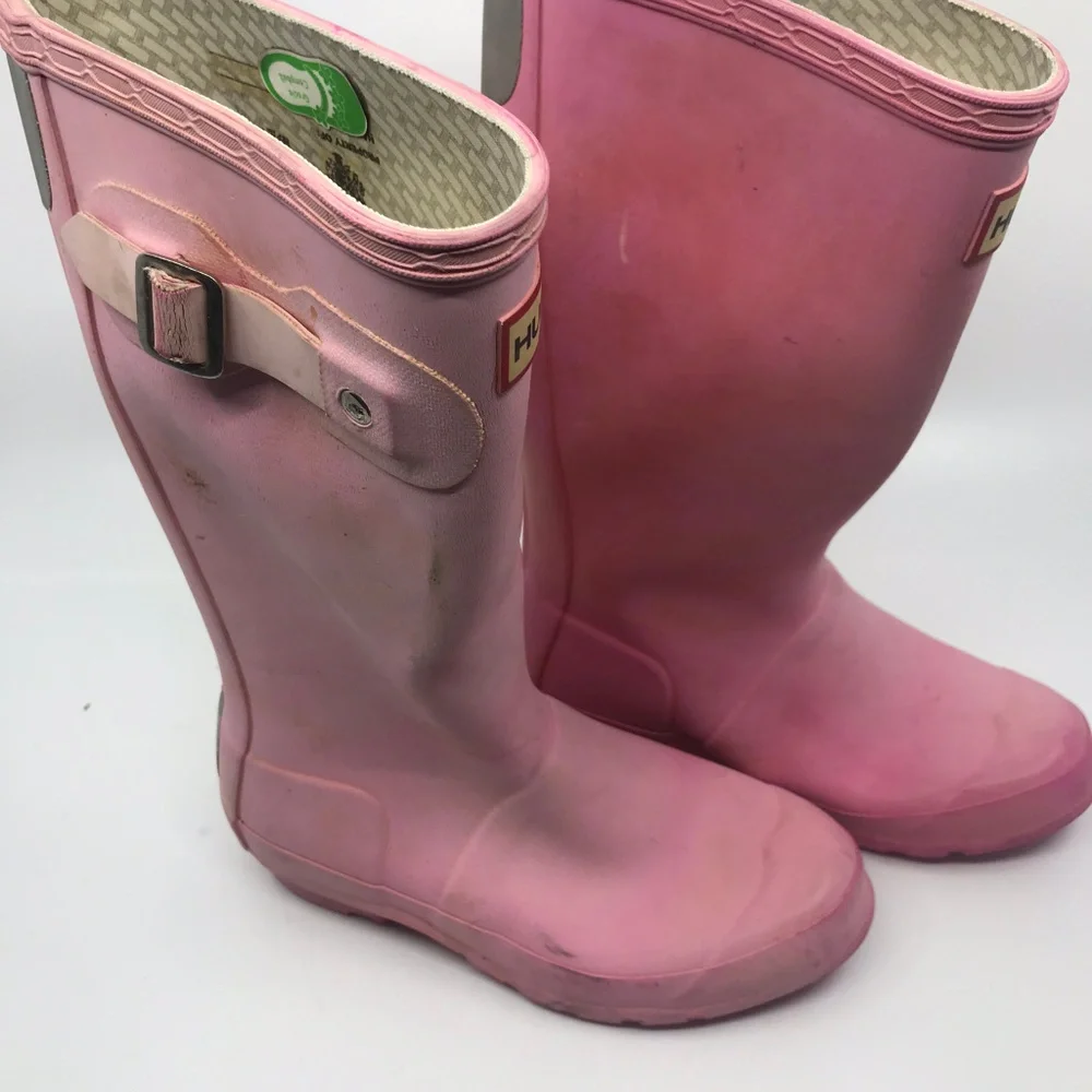 Unisex Hunter Boots Pink Size US 2M/3F - Picture 4 of 6